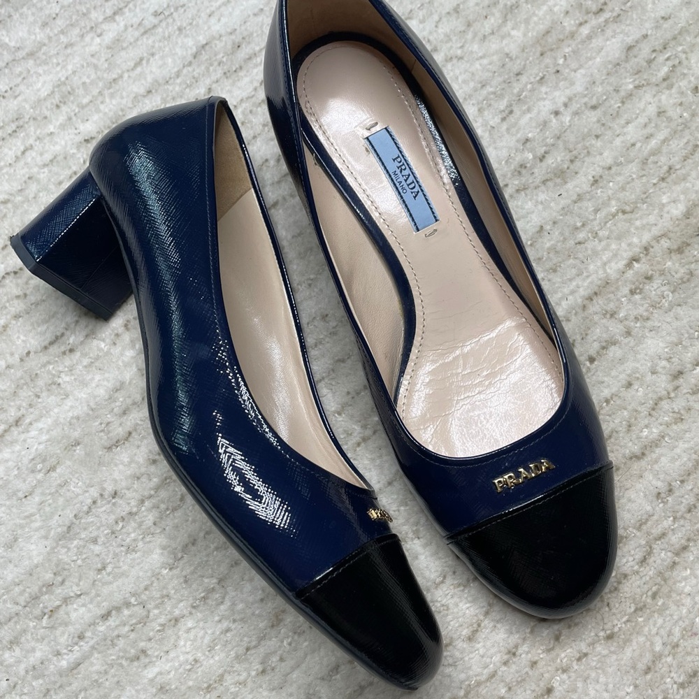 Prada pumps.